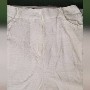 White, cargo pants, size large